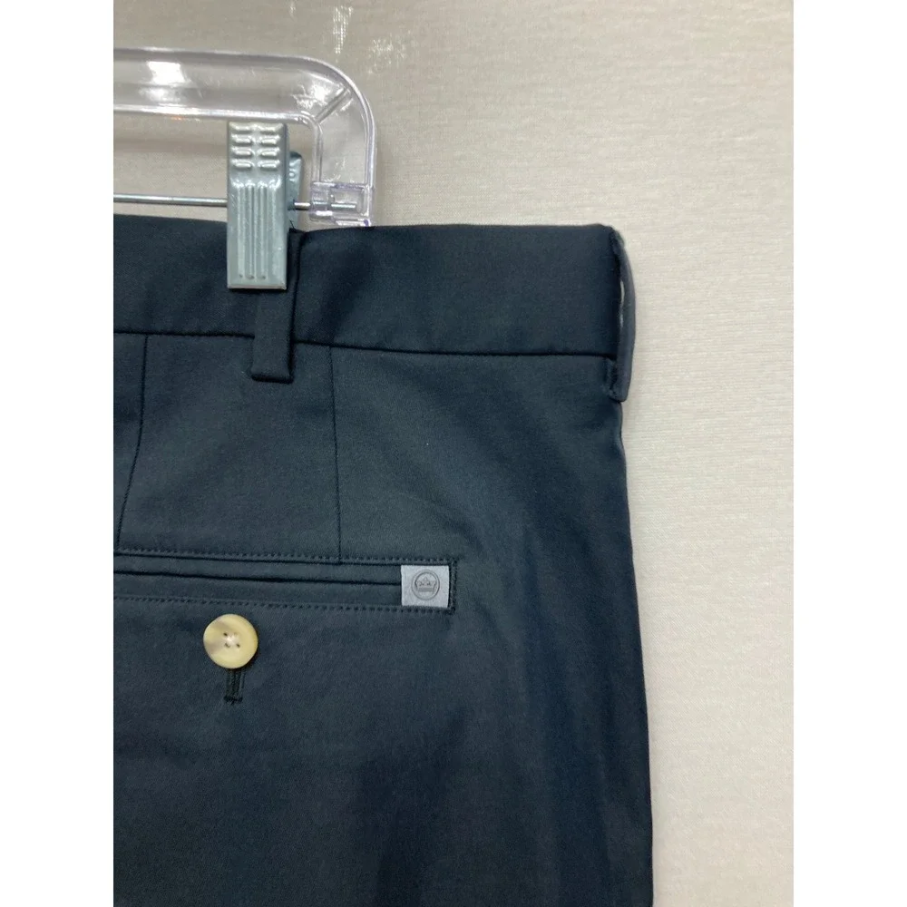 Peter Millar Mens size 38x32 Raleigh Performance Black Golf Pants Stretch EB77